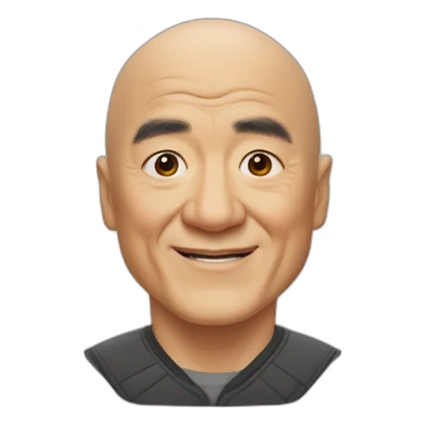 bald jackie chan sticker
