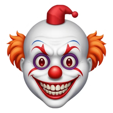 Scary clown with teeth sticker