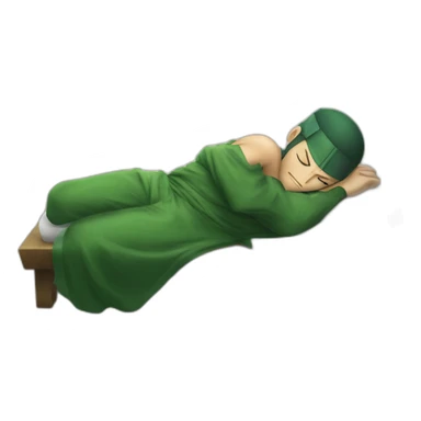 Roronoa Zoro sleeping sticker