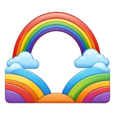 Rainbow Bridge – Arched rainbow connecting skylands. sticker