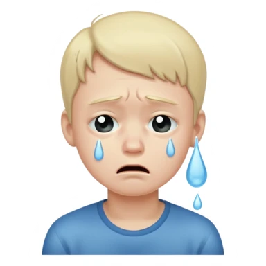 Crying so hard as hard as possible and a boy like rivers of cry sticker