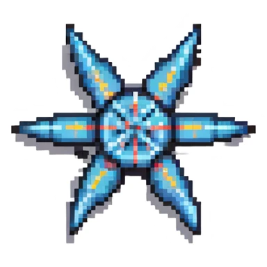 shuriken ninja star weapon item for game sticker