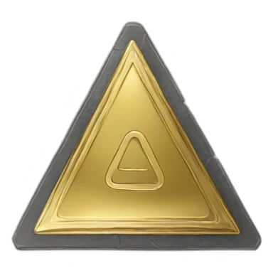 triangle gold coin with large "0" label sticker