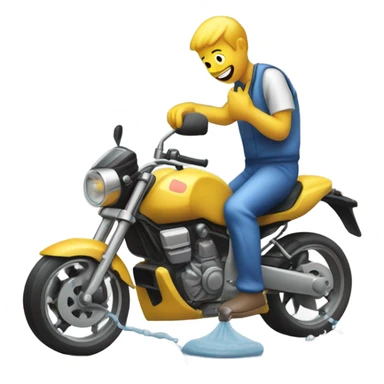 cleaning motorbike sticker