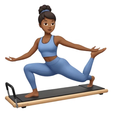 black woman doing pilates sticker