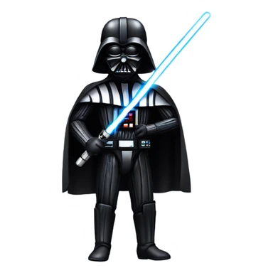 Darth Vader with a light saber staff sticker
