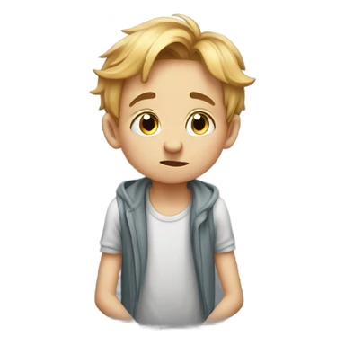 boy with bad breath sticker