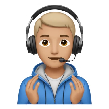 listening to music with headphones sticker