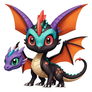 Meloetta-Noivern-Spyro-Toothless-Stitch-Pokémon-Fakémon-creature-hybrid sticker