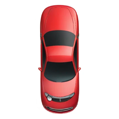 Red car with pop up headlights sticker