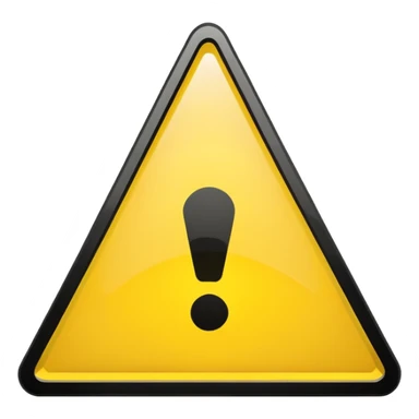 triangle warning sign with exclamation mark sticker