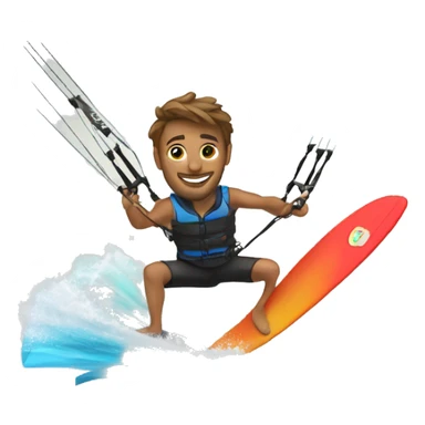 Guy kitesurfing  sticker