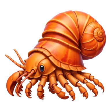 Cartoon hermit crab sticker
