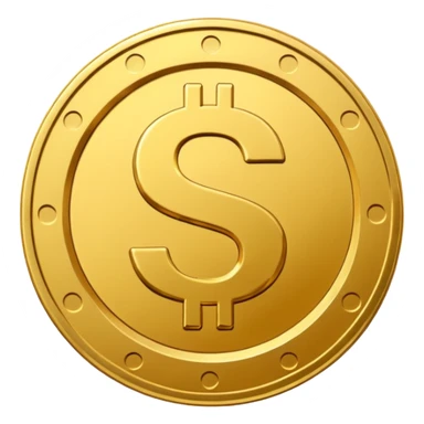 Gold coin with dollar sign emoji sticker