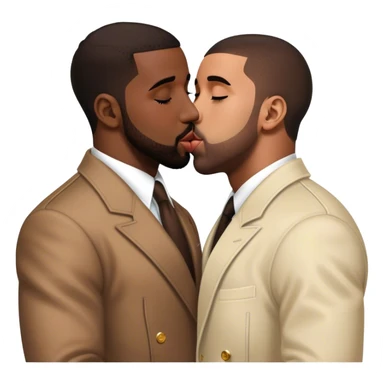 Drake kissing p diddy sticker