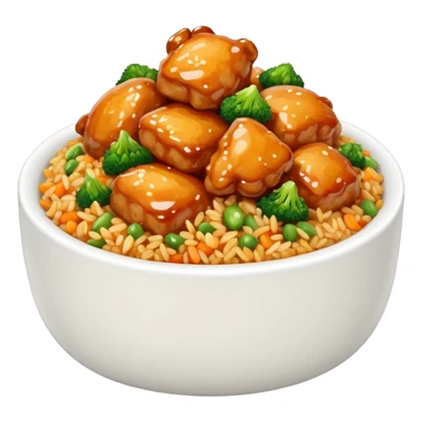 Orange chicken and fried rice sticker
