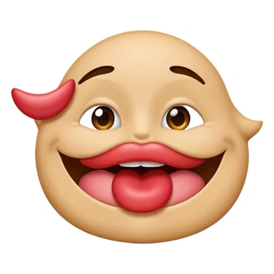 Excited emoji 😝 with 🤏 sticker