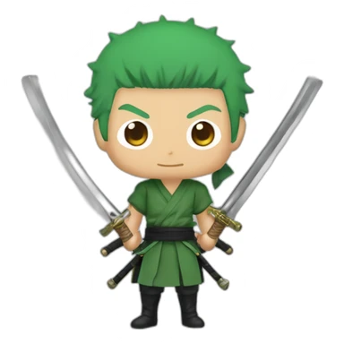 Roronoa Zoro 3 swords sticker