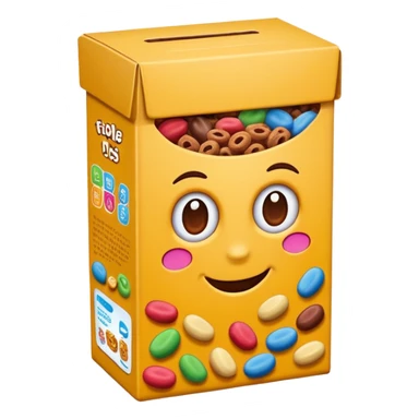 chocolate cereal box sticker