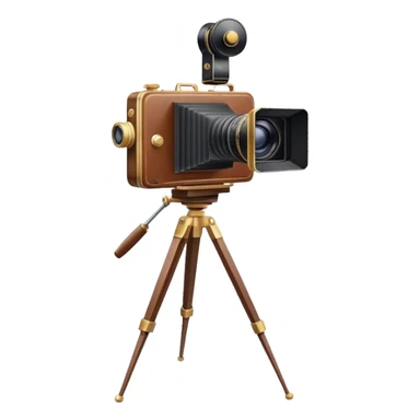 Cazneaux plate camera on tripod no viewfinder sticker