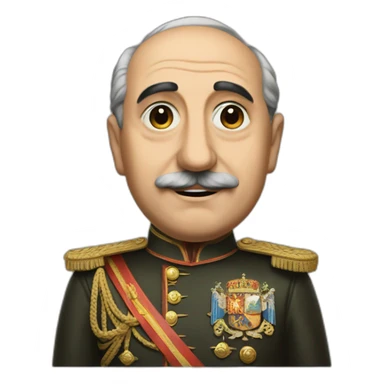 Francisco franco en una cuneta sticker