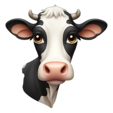 cute-sad-cow sticker