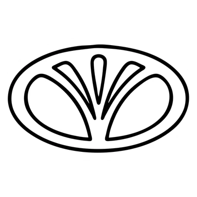 Daewoo Lanos logo, vector style icon, sharp edges, professional look sticker