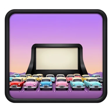 Mauve drive in movies sticker