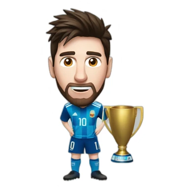 Messi levantando la copa  del mundo sticker