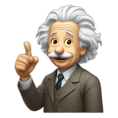 Albert Einstein thumbs up sticker