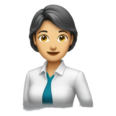 EJECUTIVA MUJER SALUDANDO CON LA MANO sticker