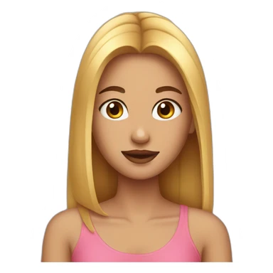 girl with long nails sticker