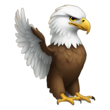eagle reading a book sticker