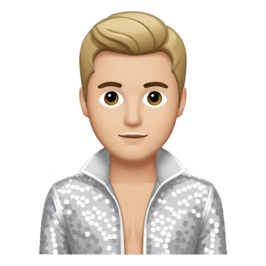 Blake Lewis, Pop Singer (b.1981) with white sequin outfit sticker
