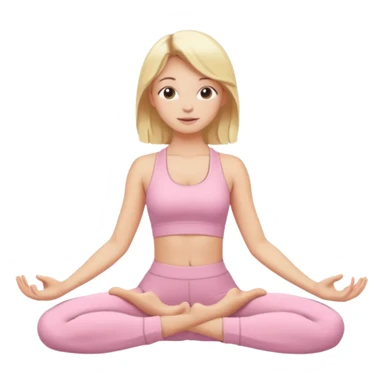 Yoga Blonde Girl With Light Pink Clothes sticker