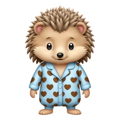 hedgehog in pajama sticker