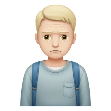 poor man with sad facial expression and empty pockets sticker