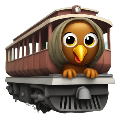 Turkey Riding A Train sticker