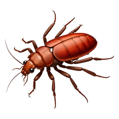 cockroach with "RED" written on its back sticker