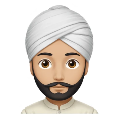 Sardar boy wearing turban white and manly sticker