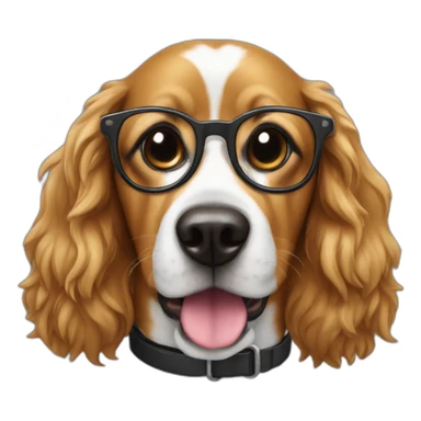 Dog-with-glasses-making-a-podcast sticker