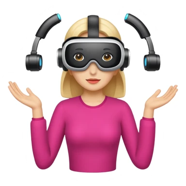 VR wearing woman sticker