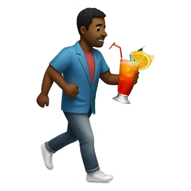 Drinking a cocktail while walking sticker