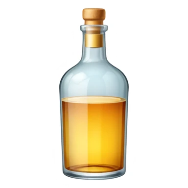 bottle of glass with alcohol sticker
