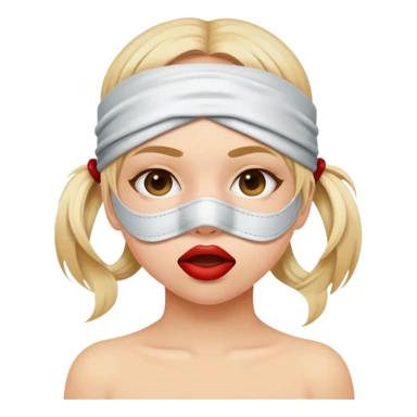Cute girl gagged and blindfolded  sticker