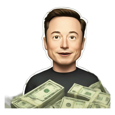 elon musk money sticker