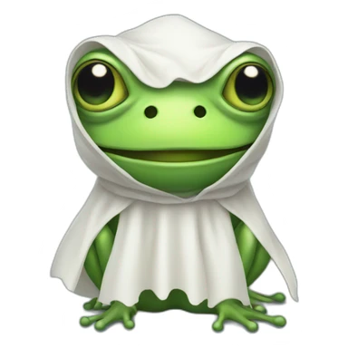 frog in ghost costume sticker