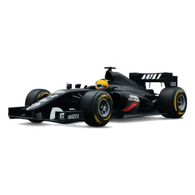 Black F1 car sticker