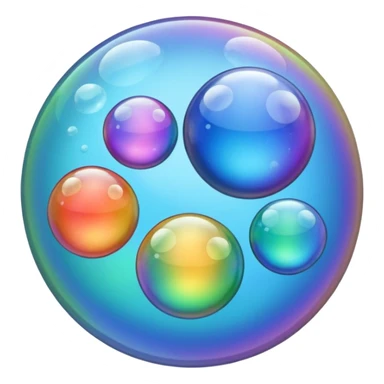 multiple bubbles each one separate sticker