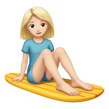 Fille montrant ses pieds sticker